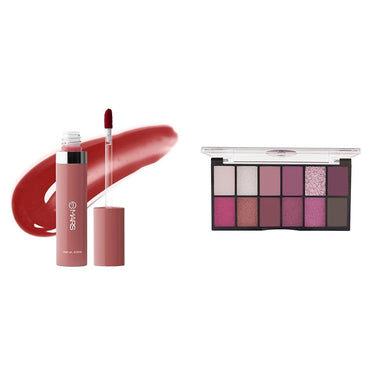 MARS Drip Lip Mist for Women (4.5 ml) (05-Cranberry Drip) 12 Shades Dance of Joy Eyeshadow Palette | Highly Pigmented and Blendable | Multicolor | Matte and Shimmer Finish (13.2g) (01-Multicolor)